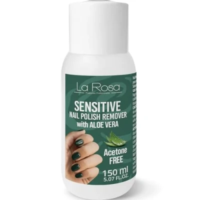 Afbeelding van LaRosa Acetonvrije nagellakremover, 150 ml, gevoelig voor aloë vera een zachte en betrouwbare verwijdering van nagellak, bijzonder geschikt broze nagels