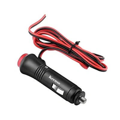 Afbeelding van Keenso Stopcontactadapter, stekker voor sigarettenaansteker, 1,5 m, met aan/uit schakelaar (2 stuks)
