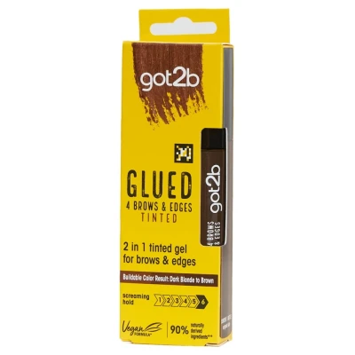 Afbeelding van Schwarzkopf Got2b Glued 2 in 1 Brows &amp; Edges Donkerbruin