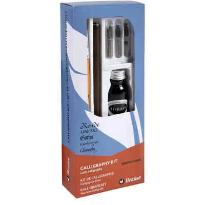 Afbeelding van Brause Complete Kalligrafie Pennen Set Met inkt en patronen