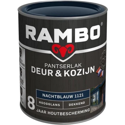 Afbeelding van Rambo Pantserlak Deur &amp; Kozijn Dekkend Hoogglans Nachtblauw 1121