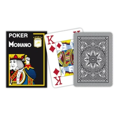 Afbeelding van Modiano poker speelkaarten zwart 4 index