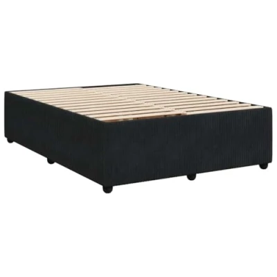 Afbeelding van vidaXL Bedframe fluweel zwart 160x200 cm