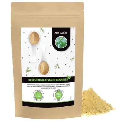 Afbeelding van gemalen fenegriek (1kg), fenegriekpoeder, 100% natuurlijk, fenegriekzaden, poeder, zonder additieven, veganistisch, fenegriekzaden