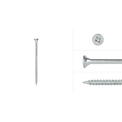 Afbeelding van Wovar Spaanplaatschroeven Verzinkt 4 x 70 mm Pozidrive Deeldraad 200 Stuks