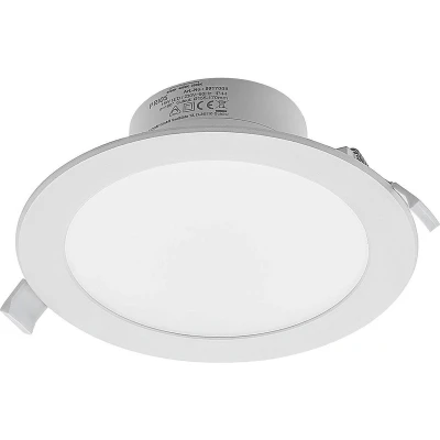 Afbeelding van PRIOS LED downlight CCT 1licht aluminium, kunststof H: 6.1 cm wit Inclusief lichtbron