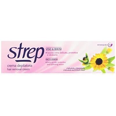 Afbeelding van Strep Crema Depilatoria Viso &amp; Bikini, Azione Extra Delicata, Protettiva E Idraterend 75 ml [confezione da 6]