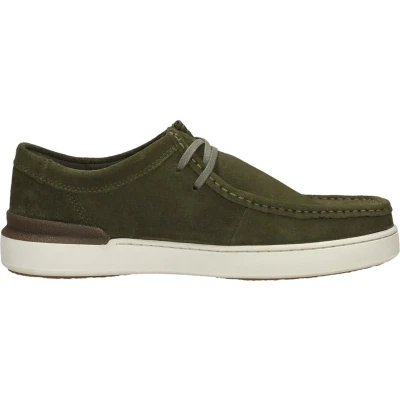 Afbeelding van Clarks Sportieve veterschoenen, Heren, Maat: 42, Kaki Veloursleer
