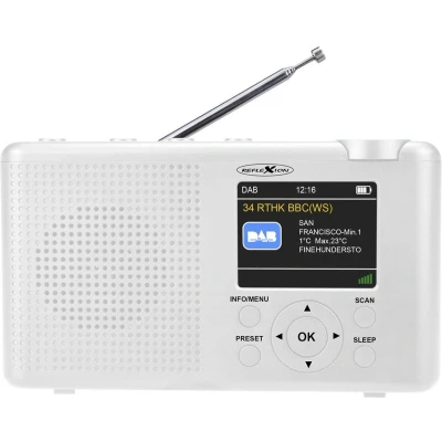 Afbeelding van Reflexion TRA23DAB/WH Radio DAB+, DAB, VHF (FM) FM Oplaadbaar Wit