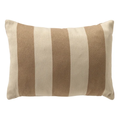Afbeelding van CYRUS Outdoor kussenhoes 40x60 cm waterafstotend en uv bestendig gestreept Irish Cream beige
