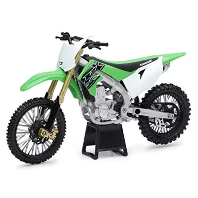 Afbeelding van New Ray Kawasaki KXF450 Replica Mini Crossmotor 1/12 Schaalmodel Groen
