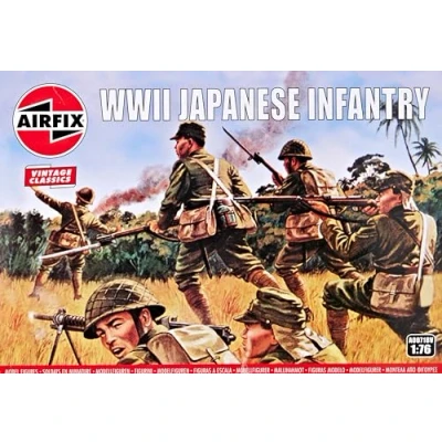 Afbeelding van 1:76 Airfix 00718V Japanese Infantry WWII Figures Plastic Modelbouwpakket