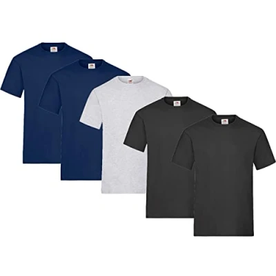 Afbeelding van Fruit of the Loom Set van 5 T shirts voor heren