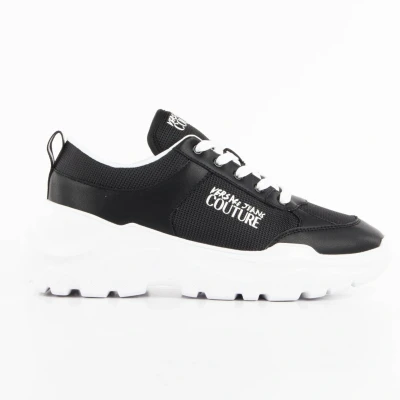 Afbeelding van VERSACE JEANS COUTURE Baskets noires pour homme avec logo imprimé, Noir , 42 EU