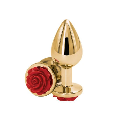 Afbeelding van Buttplug met Rode Roos M