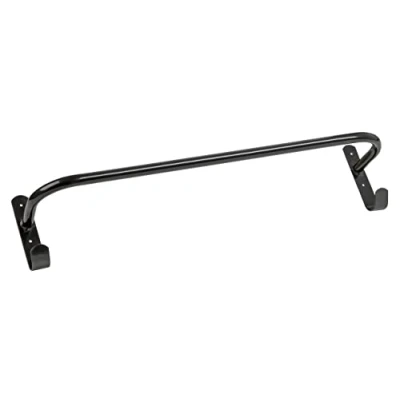 Afbeelding van Agradi Dekenrek met Haken Zwart 91x20cm