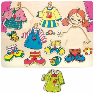 Afbeelding van Woody aankleed puzzel meisje 90319