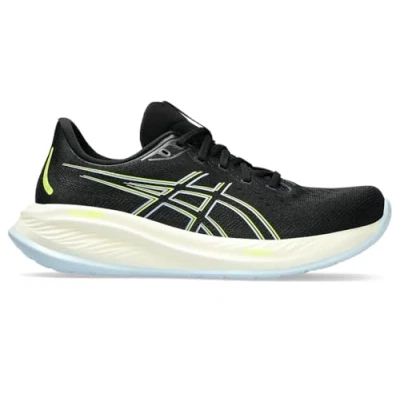 Afbeelding van Asics Gelcumulus 26 Hardloopschoenen neutraal, Heren, Maat: 40, Black/safety yellow Textiel/ synthetisch