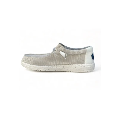Afbeelding van Hey Dude Sportieve veterschoenen, Heren, Maat: 40, Offwhite Textiel