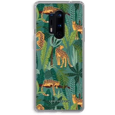 Afbeelding van Case Company® hoesje geschikt voor OnePlus 8 Pro Luipaard 2 Soft Cover Telefoonhoesje Bescherming aan alle Kanten en Schermrand