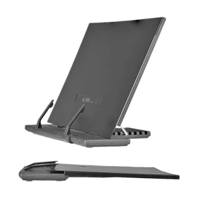 Afbeelding van Locisne Draagbare Verstelbare Metalen Boekhouder, Opvouwbare Antislip Boekhouder Rest Houder Bureau Kas Boek Recepten Leesdocumenthouder voor School Kantoor Thuis