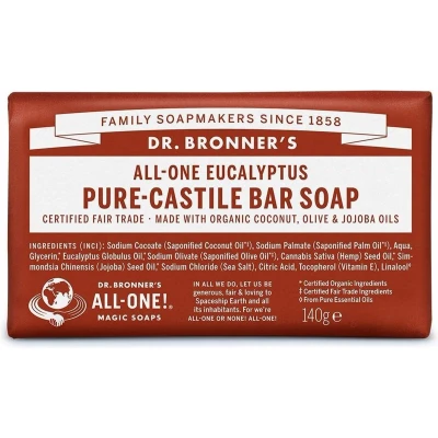 Afbeelding van Dr. Bronner ́s PURE Natural SOAP 140G Zeep, Dames, Maat: 140 g, Eukalyptus