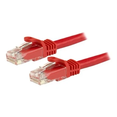 Image de StarTech.com Câble réseau Cat6 Gigabit UTP sans crochet cordon Ethernet RJ45 anti accroc M/M de raccordement 5 m rouge