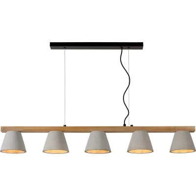 Afbeelding van Lucide POSSIO Hanglamp 5xE14 Taupe
