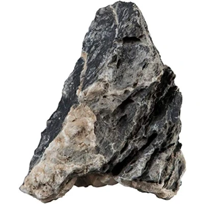 Afbeelding van Sera Donkergrijze natuursteen met witte insluitsels Rock Quartz Gray S/M 0,6 1,4 kg