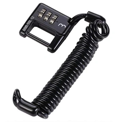 Afbeelding van BBB Cycling MiniSafe Coil Cable Fietsslot Kabelslot Fiets Cijferslot Codeslot Zwart 120 x 0,3 cm BBL 52