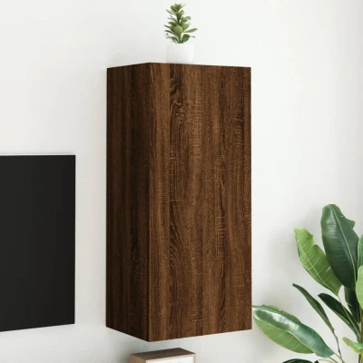 Afbeelding van Tv wandmeubel 40,5x30x90 cm bewerkt hout bruineikenkleurig