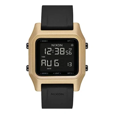 Afbeelding van Nixon Sporthorloge A1309 010 00, Zwart/Goud, riem, Riem