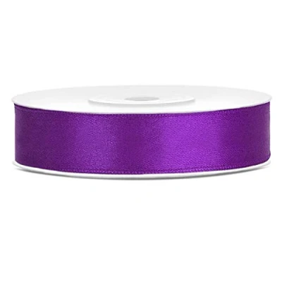 Afbeelding van DaLoKu satijnen lint 6/12/25/38/50/100 mm x 25 m,violet 12 m