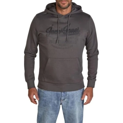 Afbeelding van Jack &amp; Jones Heren trui JJEADRIAN regular fit Grijs XL Volwassenen Hoodie Capuchon Sweatshirt