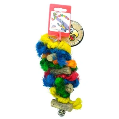 Afbeelding van Birrdeeez Vogelspeelgoed Sekelbos Touw RT1 17,5 cm