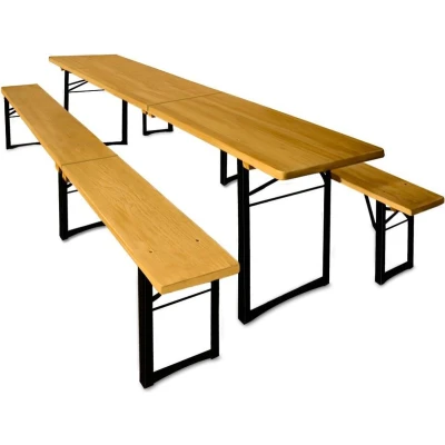 Afbeelding van Biertafel set 3 delig 220cm opvouwbaar