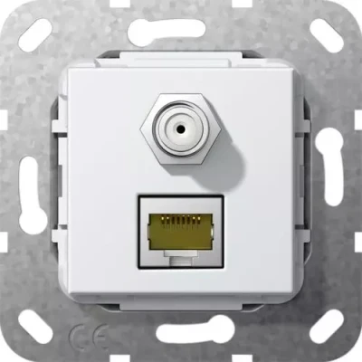 Afbeelding van GIRA Basiselement Smart TV aansluitdoos voor cai &amp; netwerk 569703