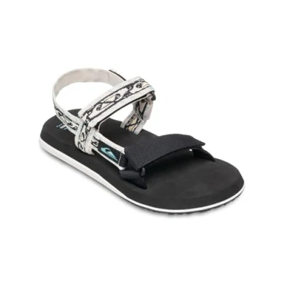 Afbeelding van Quiksilver Monkey Caged Sandalen, Heren, Maat: 39, Black white Textiel