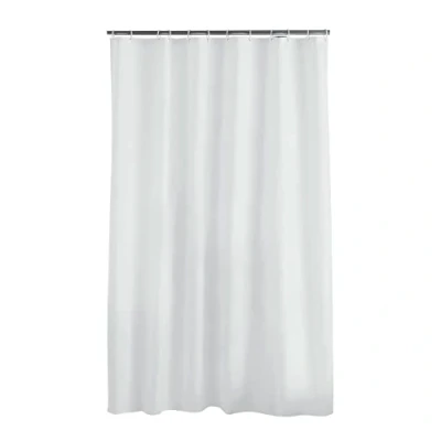 Image de Rideau de douche avec crochets 180 x 200 cm polyester uni essencia Blanc Douceur d&#039;Intérieur