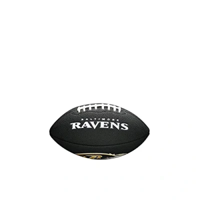 Image de Mini Ballon de Football Américain Wilson Soft touch NFL team logo Baltimore Ravens Noir