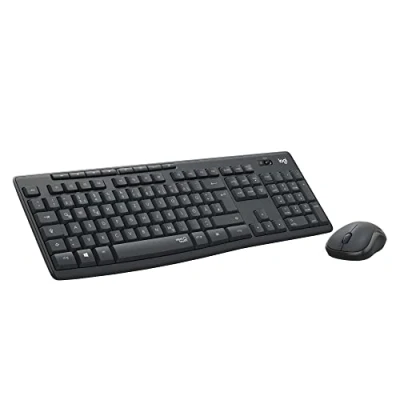 Image de Logitech MK295 Silent Ensemble clavier et souris sans fil 2.4 GHz QWERTZ Allemand graphite