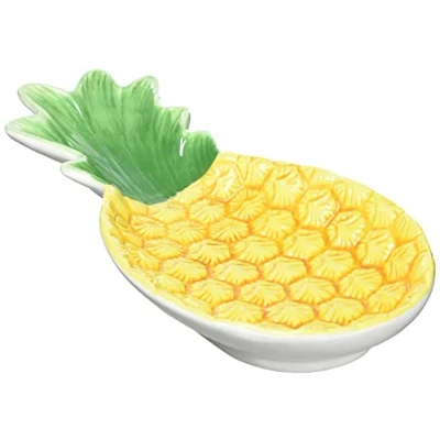 Afbeelding van Excelsa Tropical bord / lepel plank van keramiek, geel