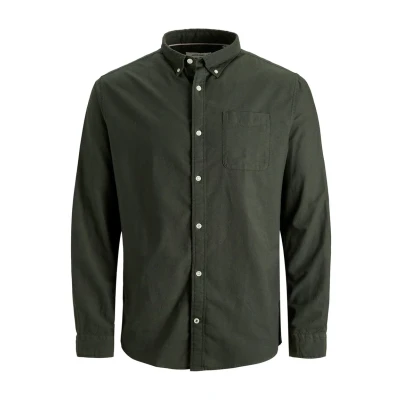 Afbeelding van Jack &amp; Jones Overhemd, Heren, Maat: 3XL, Forest night fit:plus size