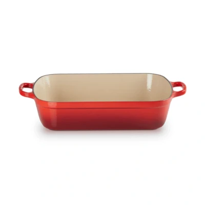 Afbeelding van Le Creuset Gietijzeren Rechthoekige Braadslede In Kersenrood 37cm 6,6l