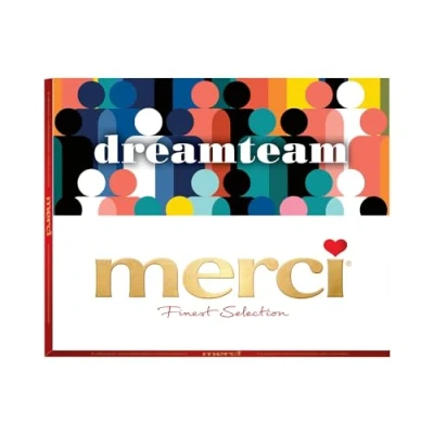 Afbeelding van merci chocoladerepen met opschrift &quot;dreamteam&quot; Finest Selection 250g
