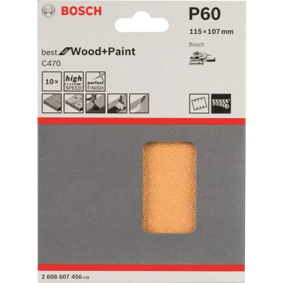 Afbeelding van Schuurvel C470 Best For Wood And Paint, 115 X 107 Mm, Korrel 60, 6 Gaten, 10X
