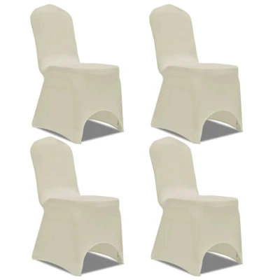 Afbeelding van Stoelhoes stretch 4 stuks Crèmekleurig