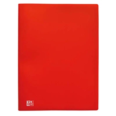 Afbeelding van Oxford Initial documentenbescherming, A4, 80 afbeeldingen / 40 hoesjes, polypropyleen, rood