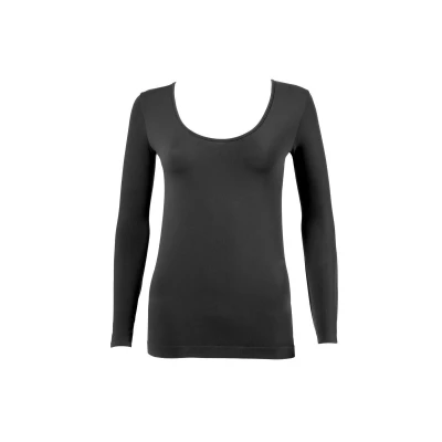 Afbeelding van Oroblu dames Dolcevita longsleeve met ronde hals in de kleur Zwart, maat: S/M