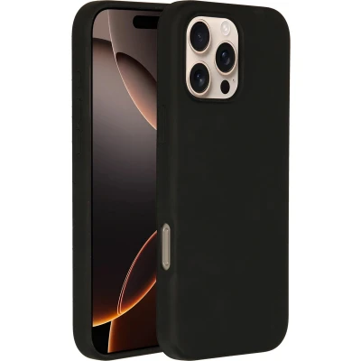 Afbeelding van Accezz Hoesje Geschikt voor iPhone 16 Pro Max Siliconen Liquid Silicone Backcover MagSafe Zwart